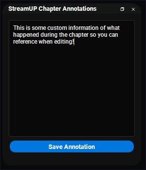 The annotation panel, for the notes that need more than a name.