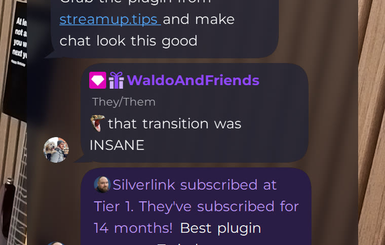 Emotes, badges and profile pictures, the way your chat really looks.