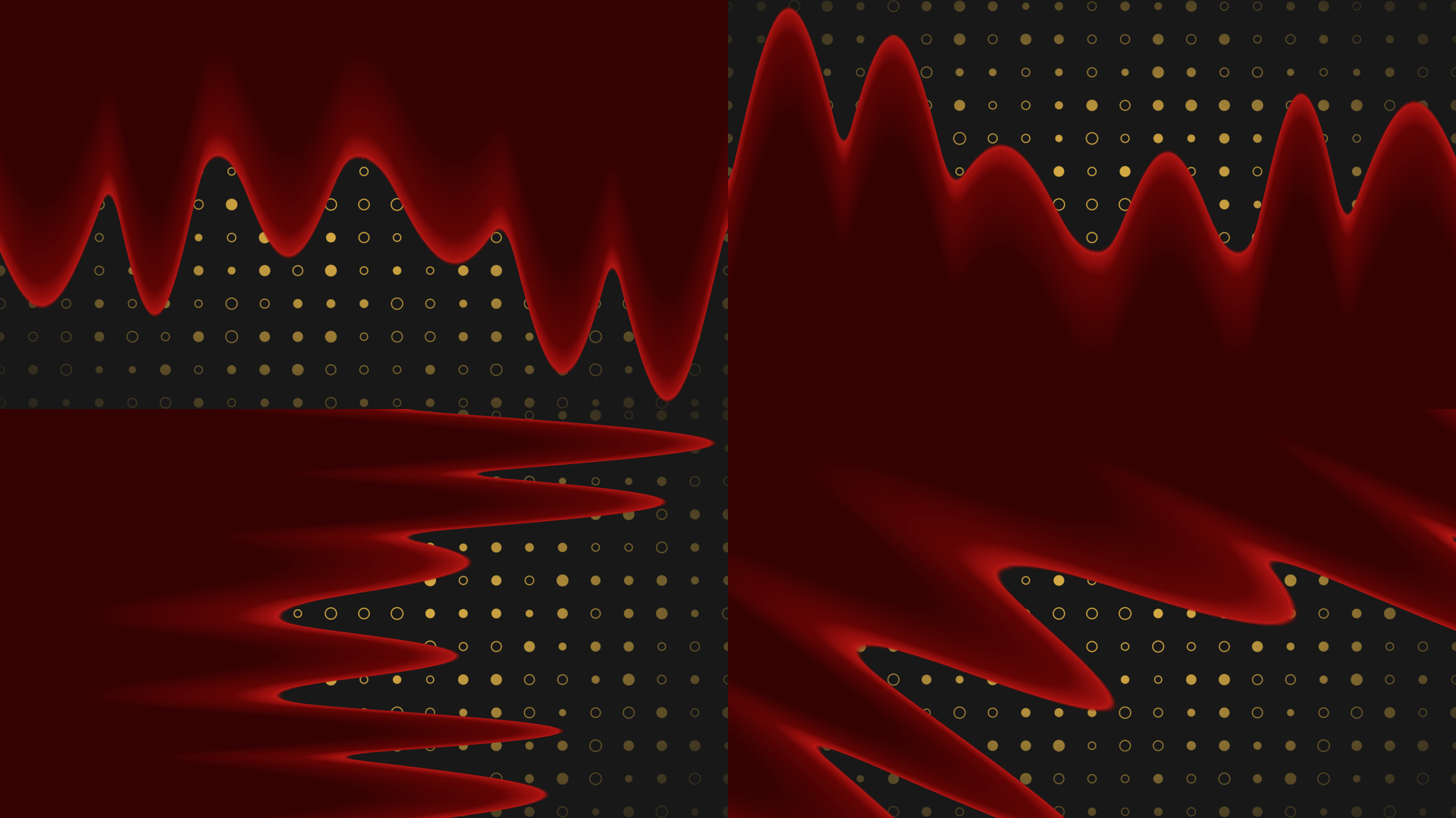 The same settings at four different fall angles.