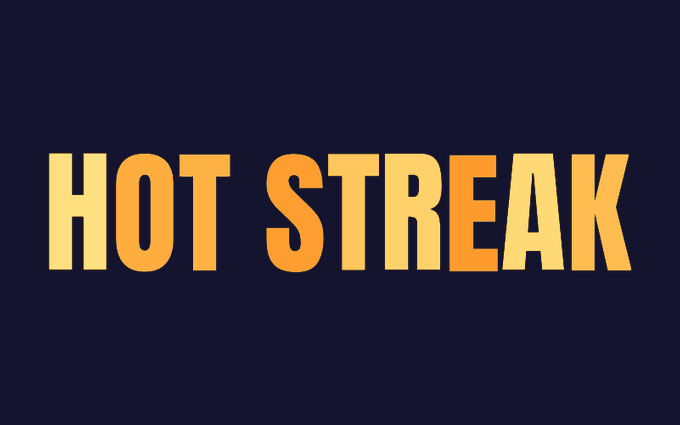 Flames coming off the top of the text.